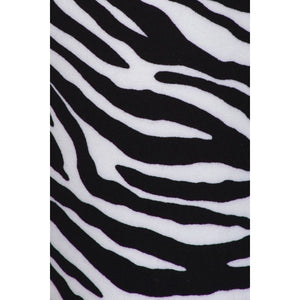 Black & White Zebra Print Graphic Leggings Pants w/ Elasticized Waist Band Trend - Neon Nation