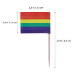 Load image into Gallery viewer, 100 Pack Rainbow Gay Pride Flag Toothpicks
