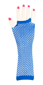 Load image into Gallery viewer, Neon Fish Net Long Arm Sleeve Glove Trendy Fashion Punk Style
