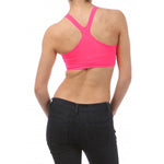 Load image into Gallery viewer, Neon Hot Pink Spandex Stretchy Seamless Athletic Sport Crop Tank Top - Neon Nation
