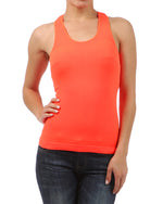 Load image into Gallery viewer, Neon Basic Rib-Knit Racerback Athletic Tank Top
