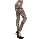 Load image into Gallery viewer, Brown Cheetah Animal Print Lined Leggings Pants w/ Elastic Waist - Neon Nation
