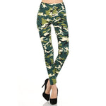 Load image into Gallery viewer, Green Camouflage Camo Graphic Print Pattern Sexy High Waist Leggings Pants - Neon Nation
