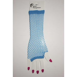 Neon Fish Net Long Arm Sleeve Glove Trendy Fashion Punk Style - Neon Nation