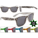 Load image into Gallery viewer, Glow In The Dark Zebra Print Wayfarer Sunglasses - Neon Nation
