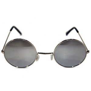 John Lennon Sunglasses Silver Frame w/ Silver Mirror Lens