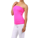 Load image into Gallery viewer, Solid Seamless NEON Pink Strapless Tank Top - Neon Nation

