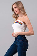 Load image into Gallery viewer, Rainbow Stripe Color Block Sleeveless Crop Tube Top
