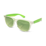 Load image into Gallery viewer, Transparent Face w/ Colored Temples Black &amp; Colored Lens Wayfarer Sunglasses - Neon Nation
