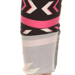 Load image into Gallery viewer, Pink/Black Aztec Tribal Geometric Navajo Print Pattern Leggings Pants - Neon Nation
