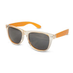 Load image into Gallery viewer, Transparent Face w/ Colored Temples Black &amp; Colored Lens Wayfarer Sunglasses - Neon Nation
