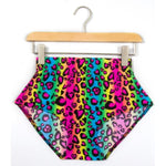 Load image into Gallery viewer, Neon Rainbow Animal Leopard Print Short Shorts Sexy Spandex Rave Costume Pants - Neon Nation
