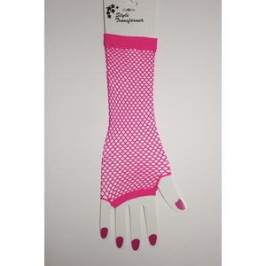 Neon Fish Net Long Arm Sleeve Glove Trendy Fashion Punk Style - Neon Nation