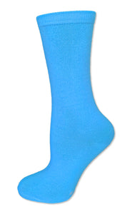 Solid Color Calf High Tube Socks with No Stripes