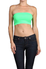 Load image into Gallery viewer, Sexy Seamless Bandeau Cropped Tube Top Strapless Spandex Tank T-Shirt - Neon Nation
