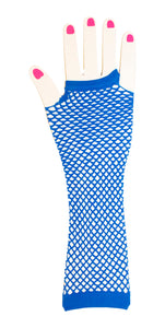 Neon Fish Net Long Arm Sleeve Glove Trendy Fashion Punk Style