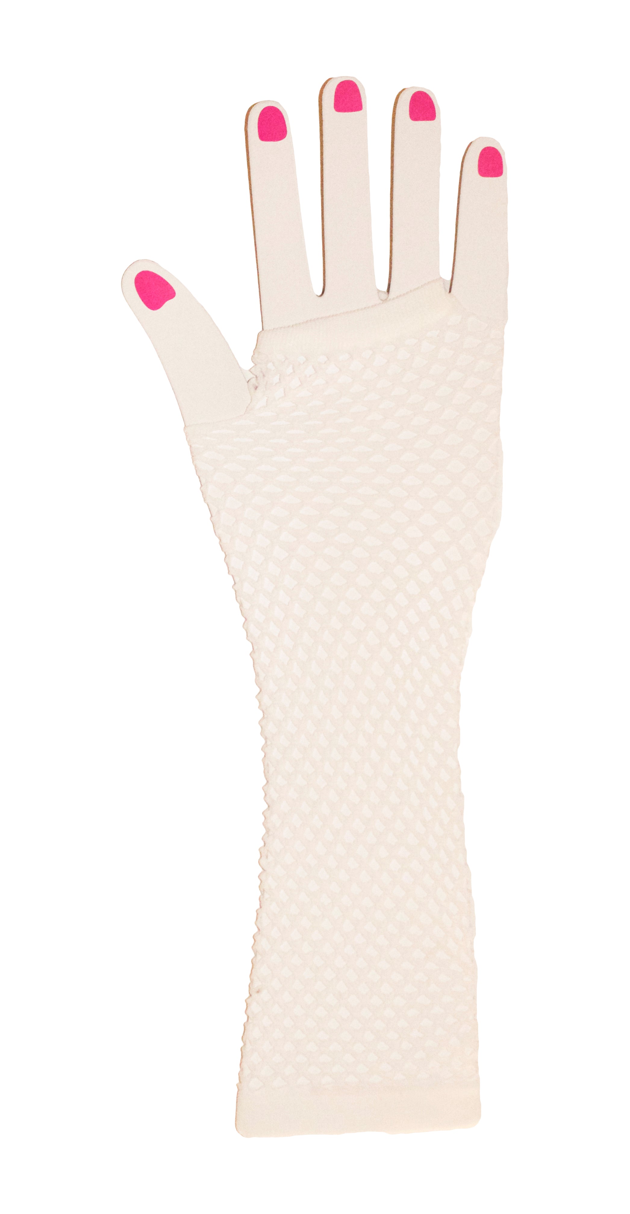 Neon Fish Net Long Arm Sleeve Glove Trendy Fashion Punk Style