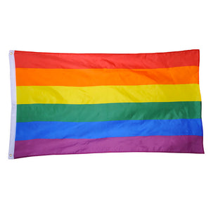 Large 3 x 5 Foot Rainbow Striped Outdoor Gay Pride LGBTQ Flag UV Fade Resistant
