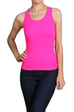Load image into Gallery viewer, NEON SEAMLESS BASIC RIB-KNIT RACERBACK TANK TOP ONE SIZE ATHLETIC SPORT T-SHIRT - Neon Nation
