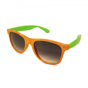Neon Two-Tone Wayfarer Sunglasses w/ Dark Lens - Neon Nation