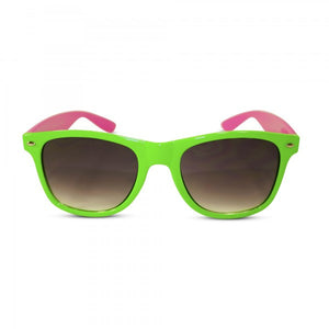 Neon Two-Tone Wayfarer Sunglasses Dark Lens – Neon