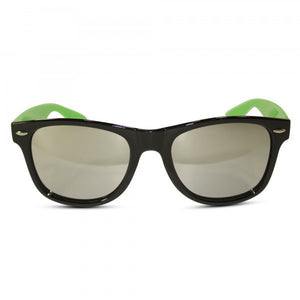 Neon Two-Tone Mirrored Wayfarer Style Sunglasses - Neon Nation