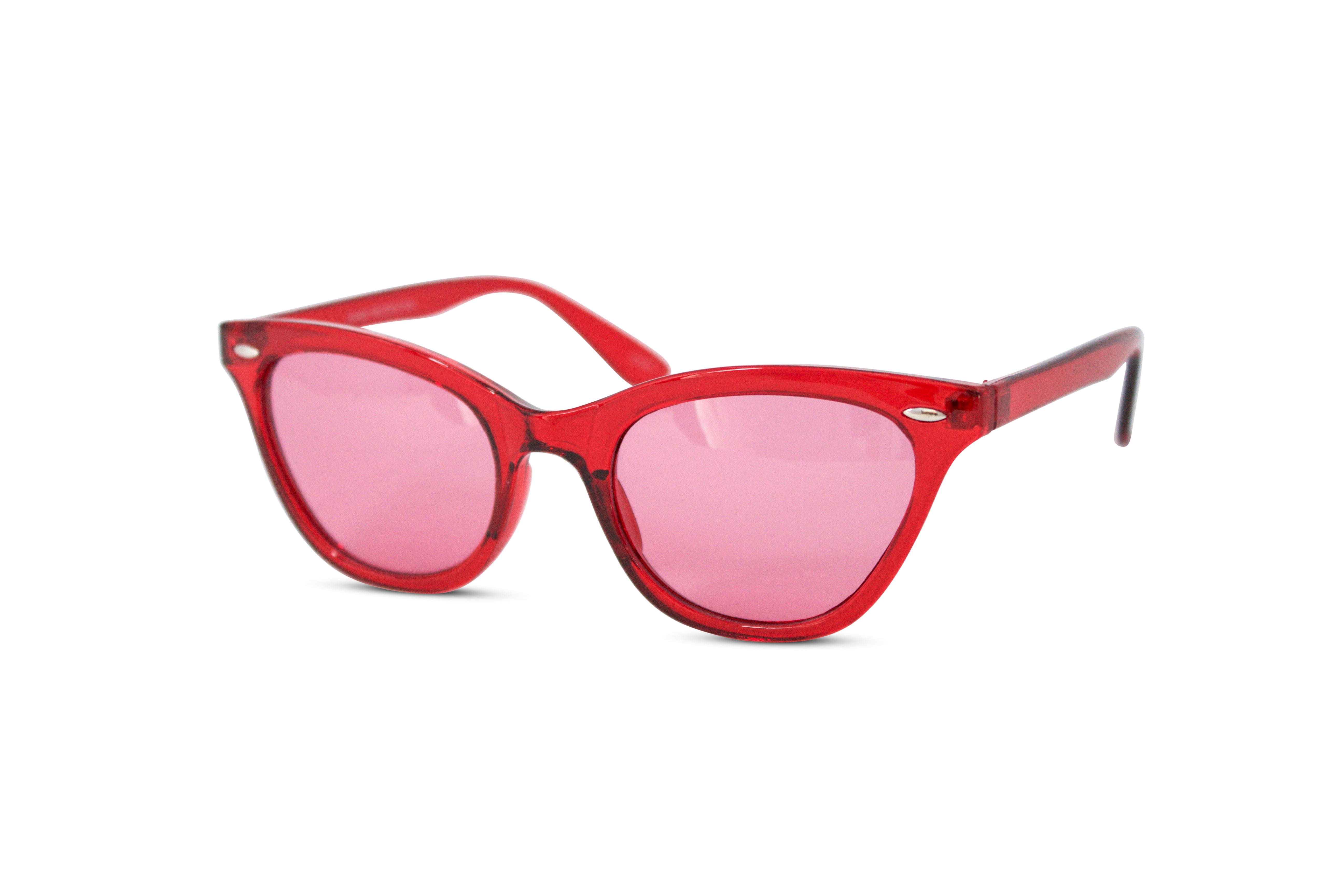 Clear Princess Cat Eye Neon Frame Wayfarer Sunglasses