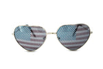 Load image into Gallery viewer, Heart Shaped American US Flag Stars &amp; Stripes Sunglasses

