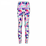 Load image into Gallery viewer, Neon Nation Multi Color Geometrical Square 3D Print Pattern Leggings Pants - Neon Nation
