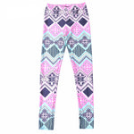 Load image into Gallery viewer, Neon Nation Pink / Blue Geometrical Aztec 3D Print Leggings - Neon Nation
