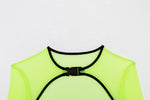 Load image into Gallery viewer, Neon Green Long Mesh Arm Sleeve Accessory
