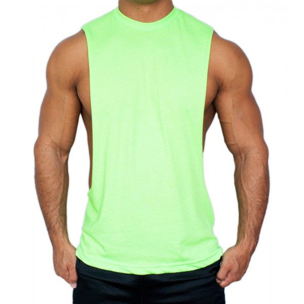 Muscle Cut Stringer Workout Tank Top T-Shirt by American Apparel - Neon Nation