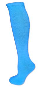 Solid Color Knee High Tube Socks with No Stripes