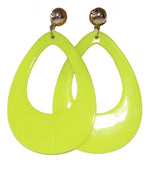 Load image into Gallery viewer, Neon Nation Circular Oval Earring w/ Silver Top 1980s Costume Party - Neon Nation
