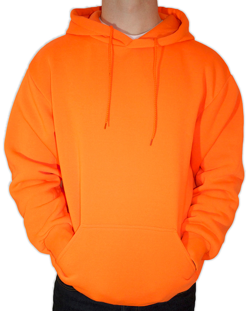 Neon Fluorescent Pull Over Hoodie w/ Draw Strings