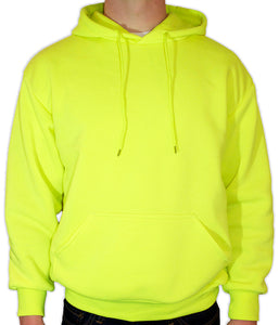 Neon Fluorescent Pull Over Hoodie w/ Draw Strings