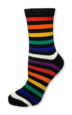 Load image into Gallery viewer, Unisex Ankle Height Rainbow Striped Sock
