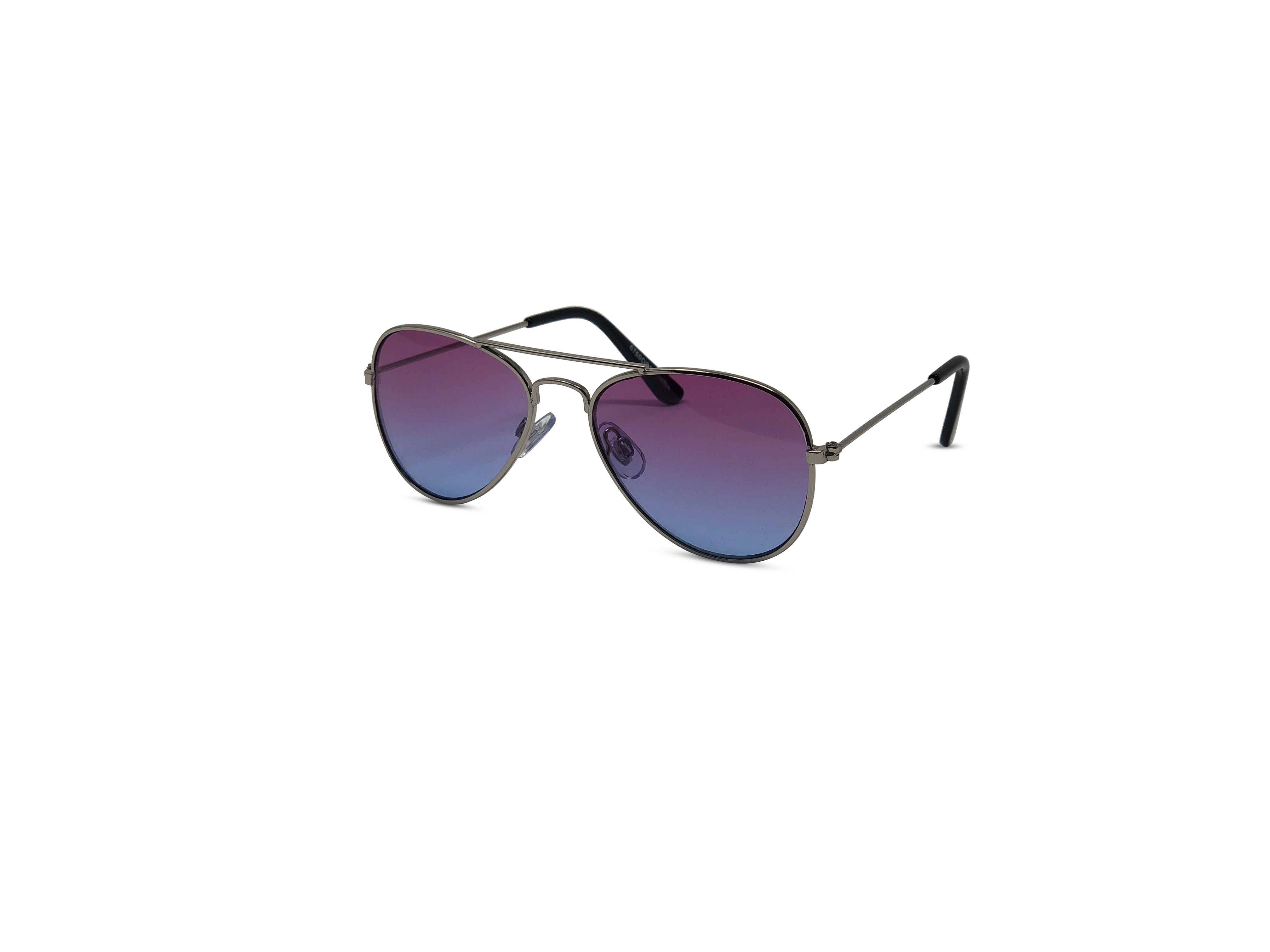 Unisex Kid Sized Ombre Colored Translucent Style Sunglasses