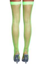 Load image into Gallery viewer, Women&#39;s Colored Fishnet Thigh High Stockings
