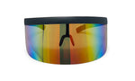 Load image into Gallery viewer, Large Wide Frame Cybertic Sunglasses w/ Mirrored Reflective Lens
