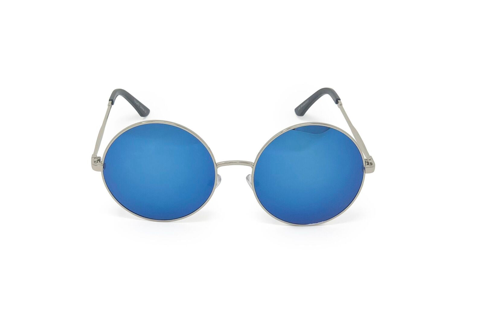 Round Large Circular Colored Mirrored Sunglasses
