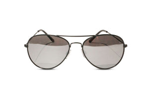 Lot of 24 Pack of Classic Black Frame Aviator Sunglasses w/ Silver Mirrored Lens - Neon Nation